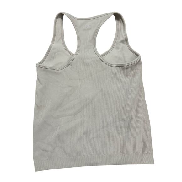 SET Active Gray Ribbed Seamless Sport Tank & Bra Matching Set Small Athleisure - Picture 7 of 7